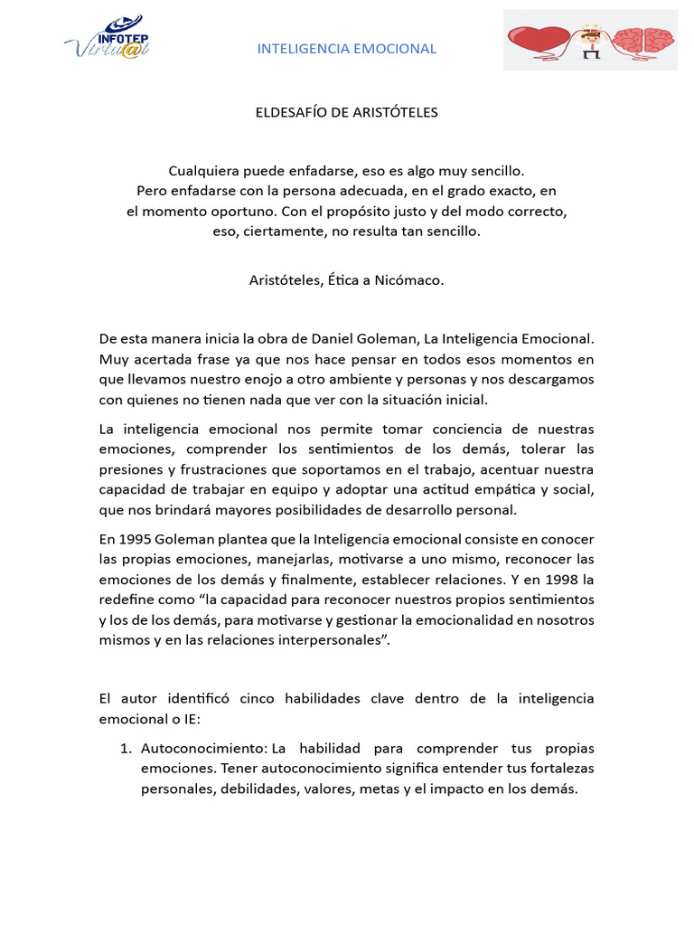 Claves de la Inteligencia Emocional | PDF | Las emociones ...