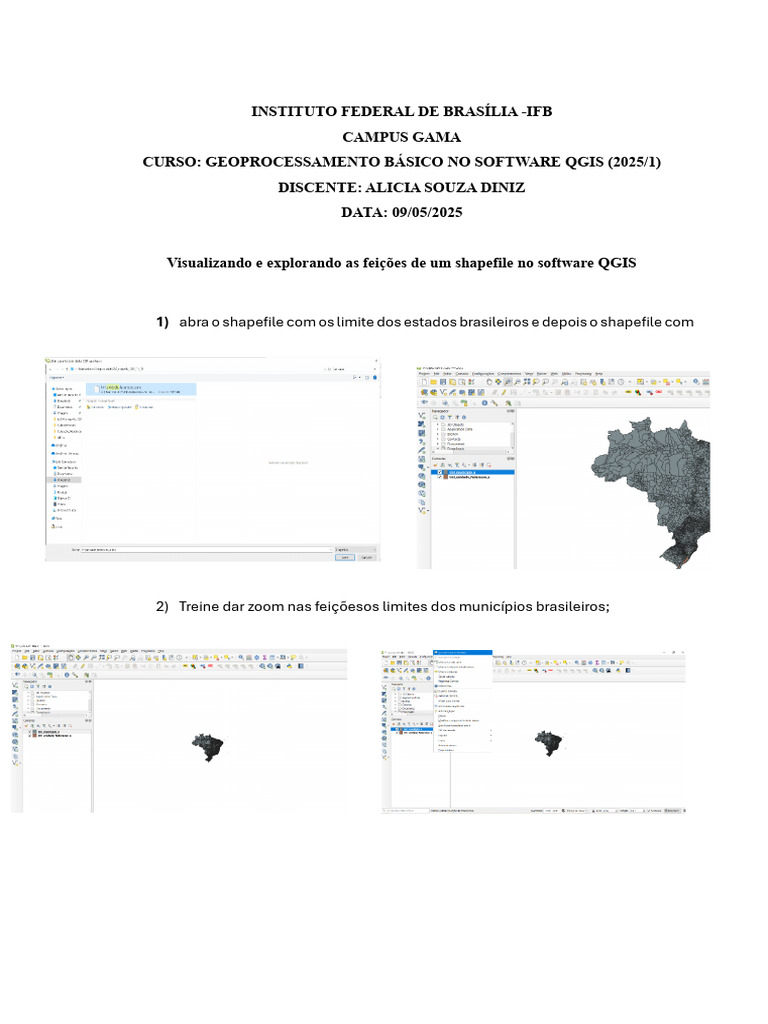 Exploração de Shapefiles no QGIS | PDF