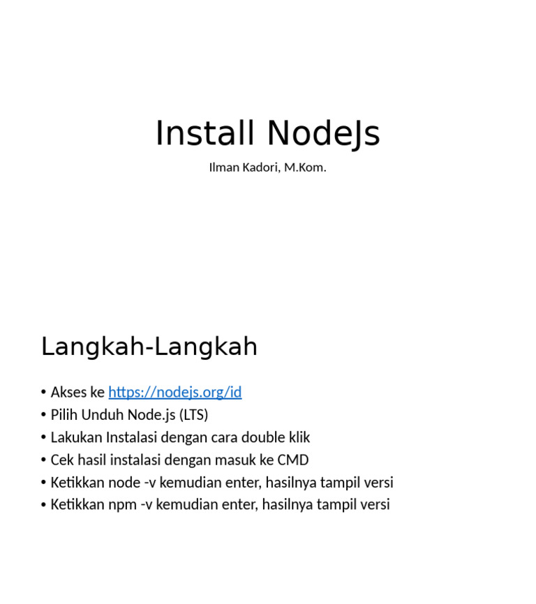 Install NodeJs | PDF