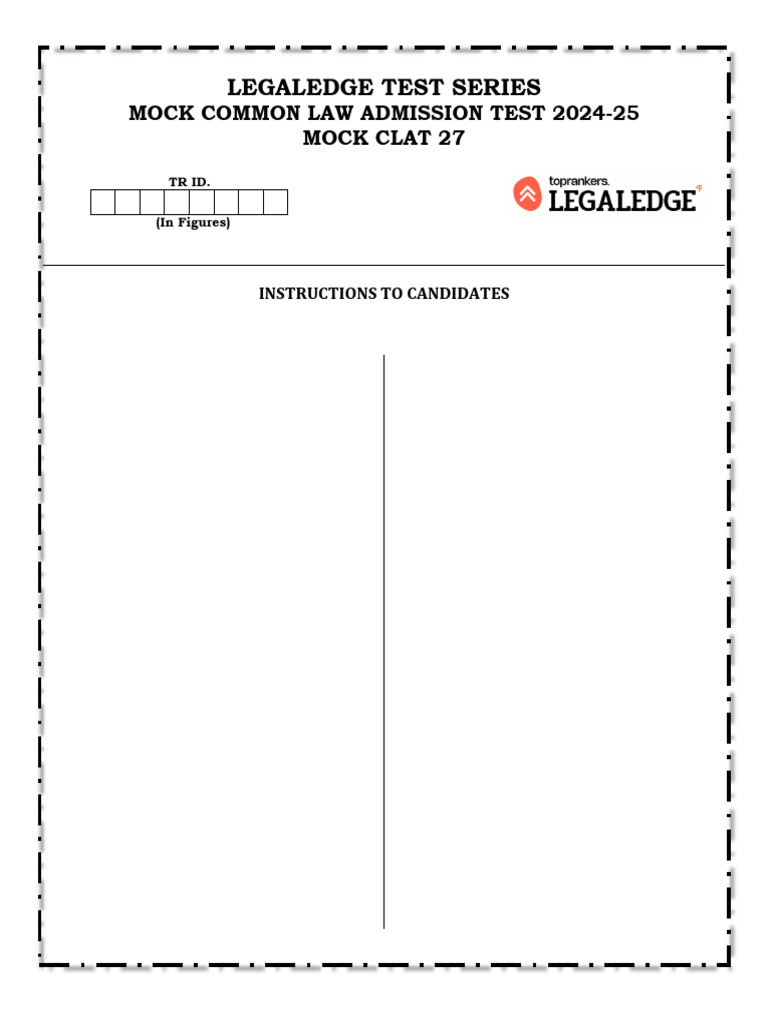 Mock CLAT 27 Question Paper - FINAL6012434 | PDF | Gravitational Wave ...