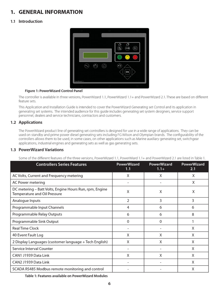 PowerWizard Generating Set Control Guide | PDF | Manufactured Goods ...