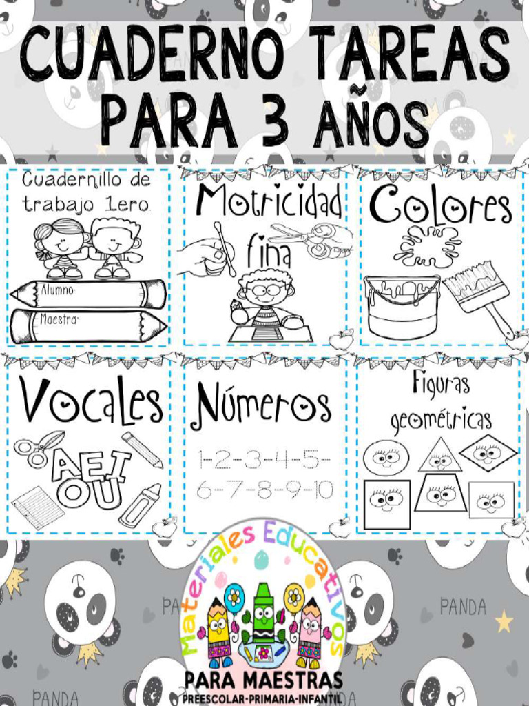 Cuadernillo de Tareas para Preescolar de 3 Años-3.0 | PDF