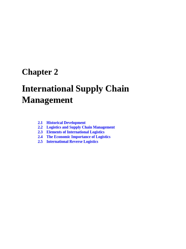 International Supply Chain Management Insights | PDF | Logistics ...