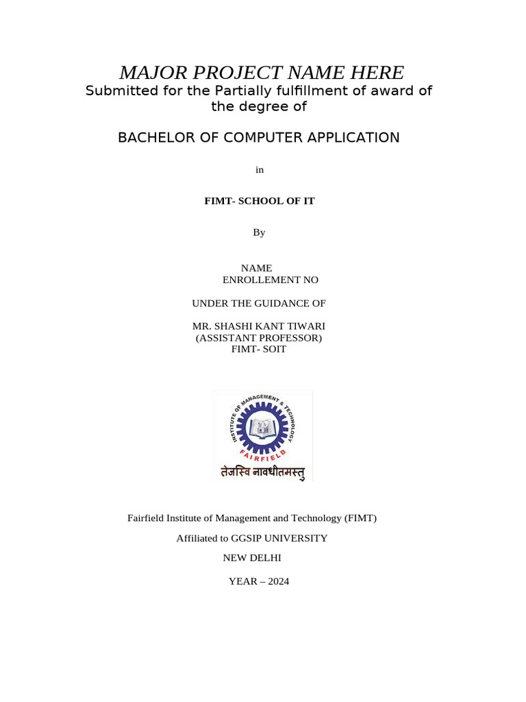 Major Project Front | PDF