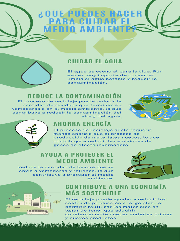 ¿Que Puedes Hacer para Cuidar El Medio Ambiente | PDF