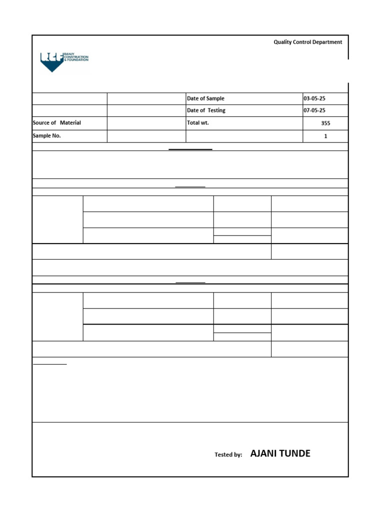 Sand Silt Content | PDF
