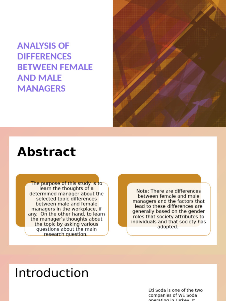Gender Differences in Management Styles | PDF | Decision Making | Goal