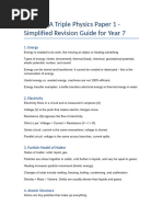 AQA GCSE Physics Paper 1 Topics List | PDF | Radiation | Heat Capacity