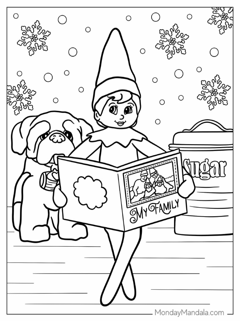 An Elf On The Shelf Reading A Book PDF