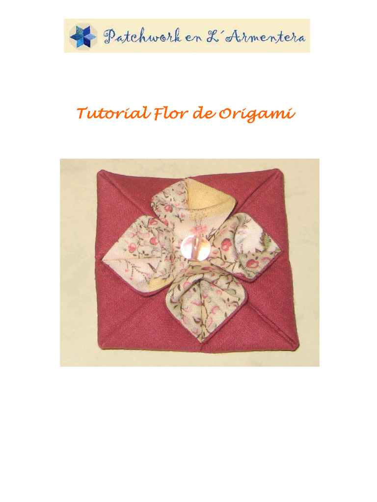 Tutorial de Flor de Origami en 8 Pasos | PDF