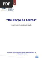 Do berço às letras.