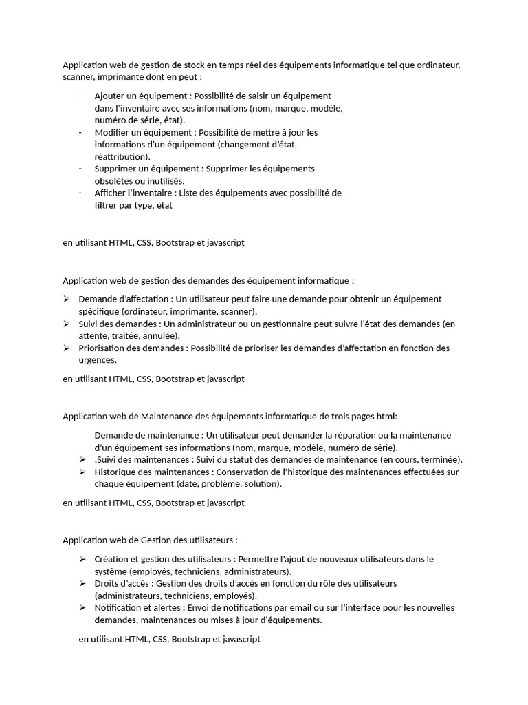 Gestion de stock informatique en temps réel | PDF | Internet | Internet ...
