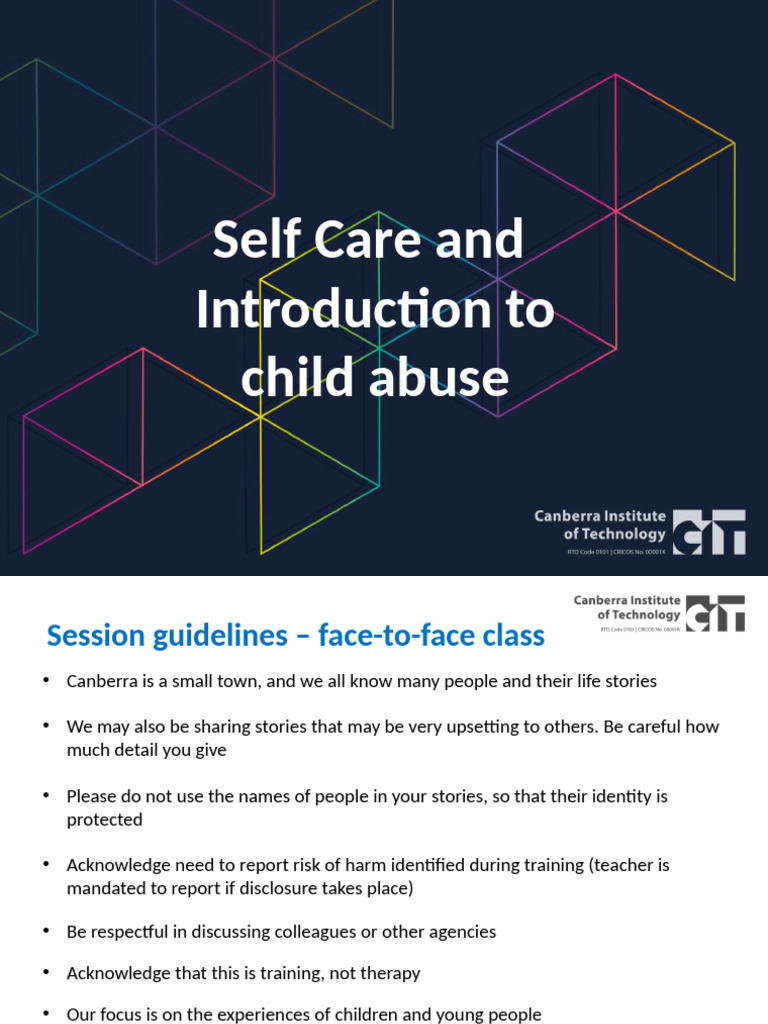 Self-Care Strategies for Child Abuse Training | PDF | Child Abuse ...