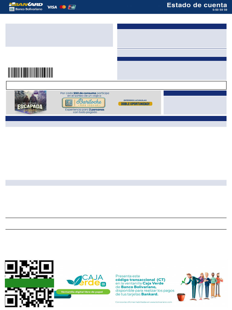 Estado de Cuenta Tarjeta Bankard Visa | PDF | Finanzas y dinero | Crédito
