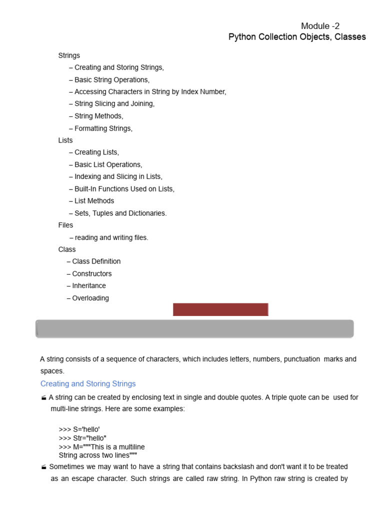 Python Collections and Class Basics | PDF | Parameter (Computer ...