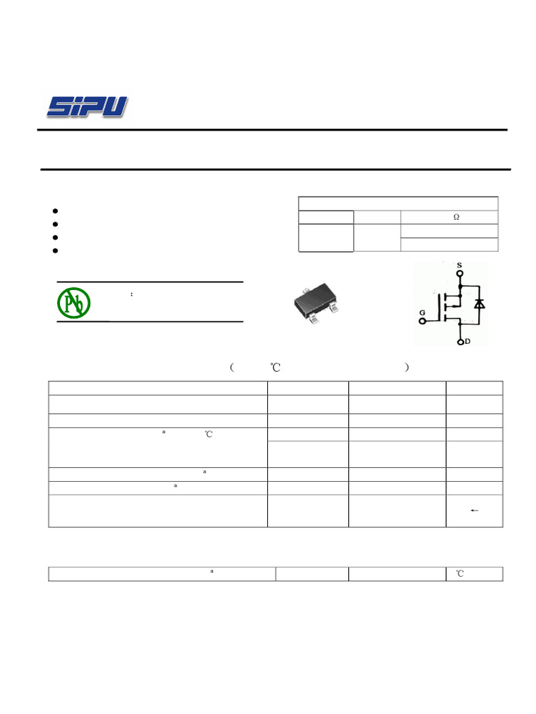Si2301 SiPU | PDF | Field Effect Transistor | Diode