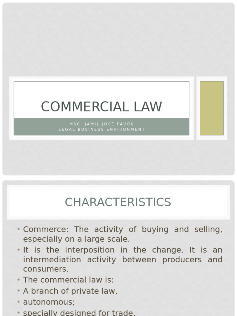 Overview of Commercial Law Principles | PDF | Stocks | Commerce