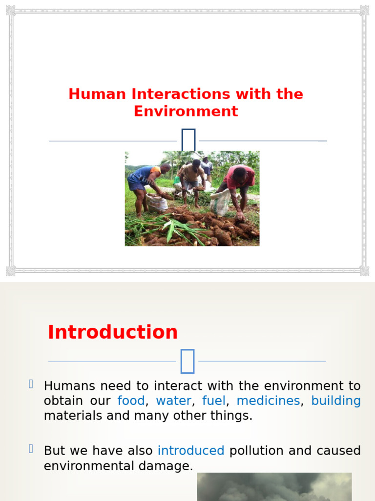 Human I Nteractions | PDF | Deforestation | Renewable Resources