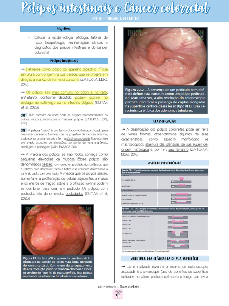 Classificação e Diagnóstico de Pólipos Intestinais | PDF | Câncer ...