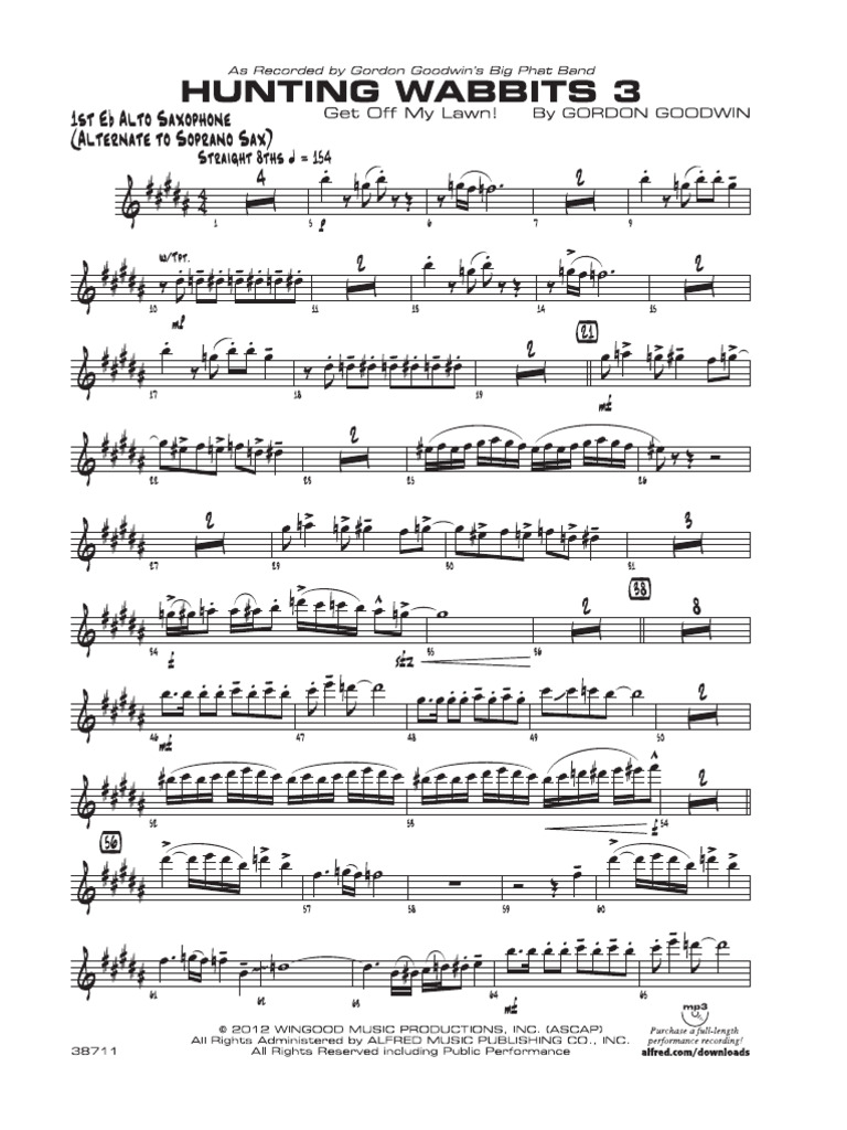 Hunting Wabbits 3 Get Off My Lawn E Flat Alto Saxophone PDF