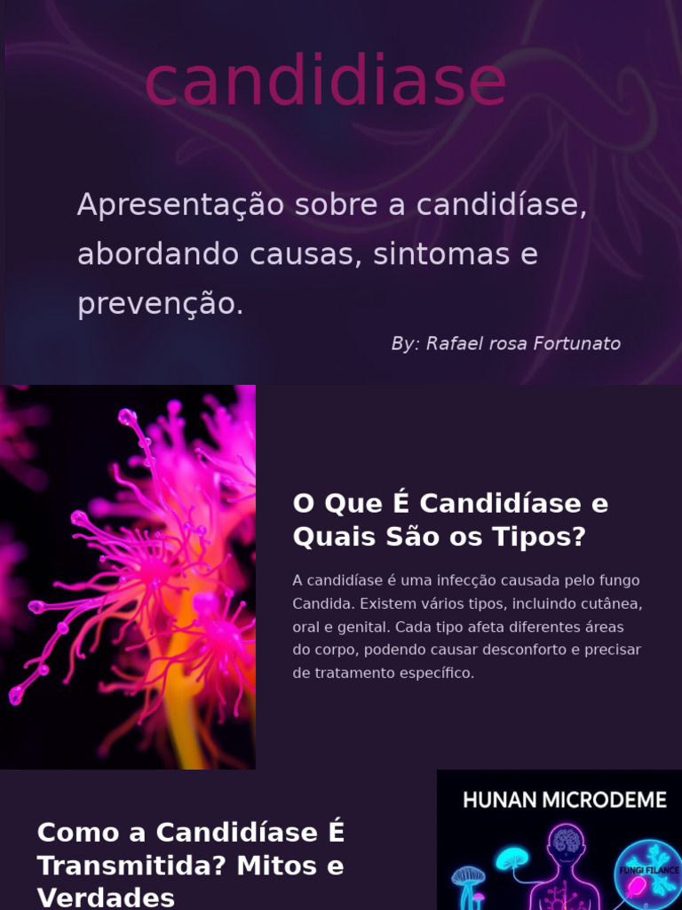 O Que E Candidiase e Quais Sao Os Tipos - PPTX 20250504 130231 0000 | PDF