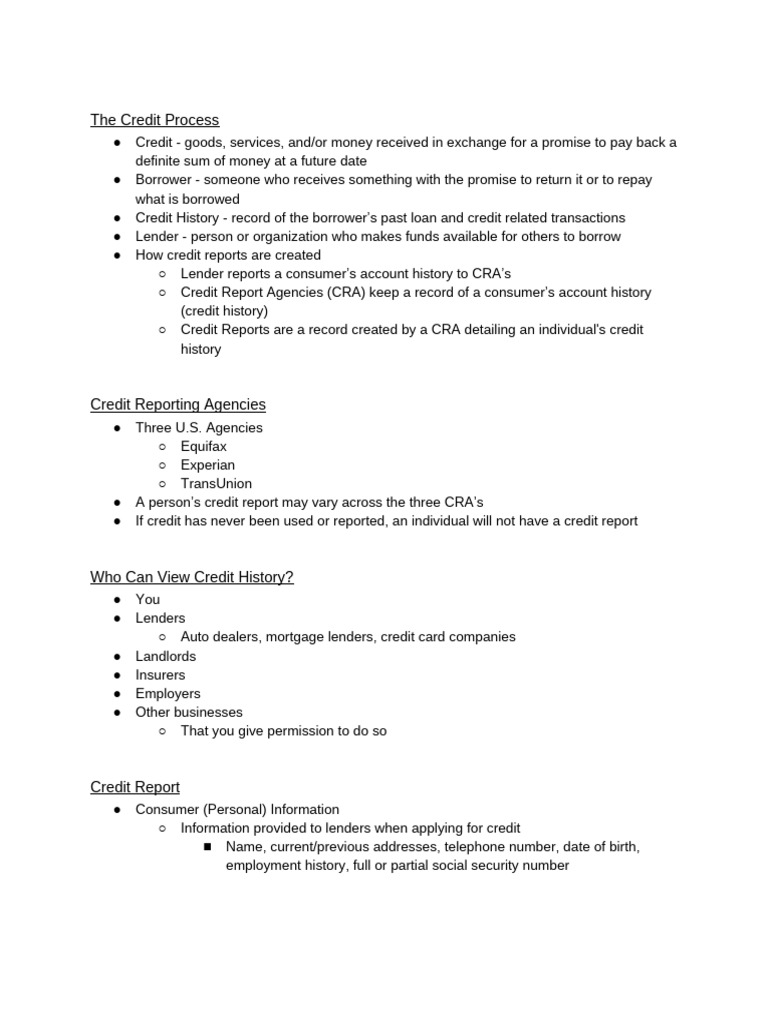 Credit Reports and Scores | PDF | Credit | Finance & Money Management