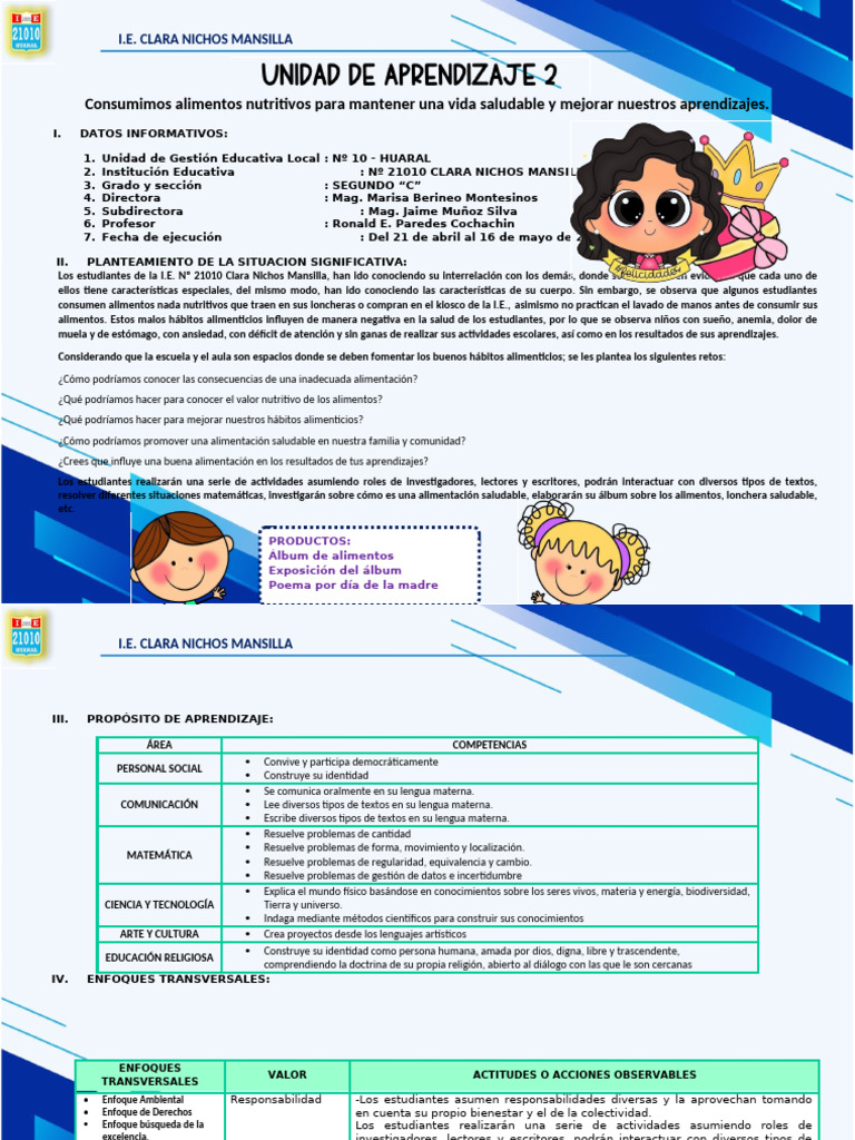 Unidad de Aprendizaje 2 | PDF | Datos | Sustracción