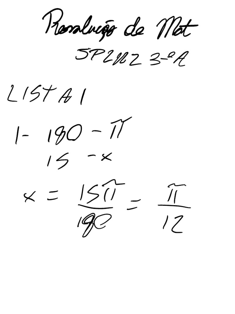 Resolução de Mat 3°BI | PDF