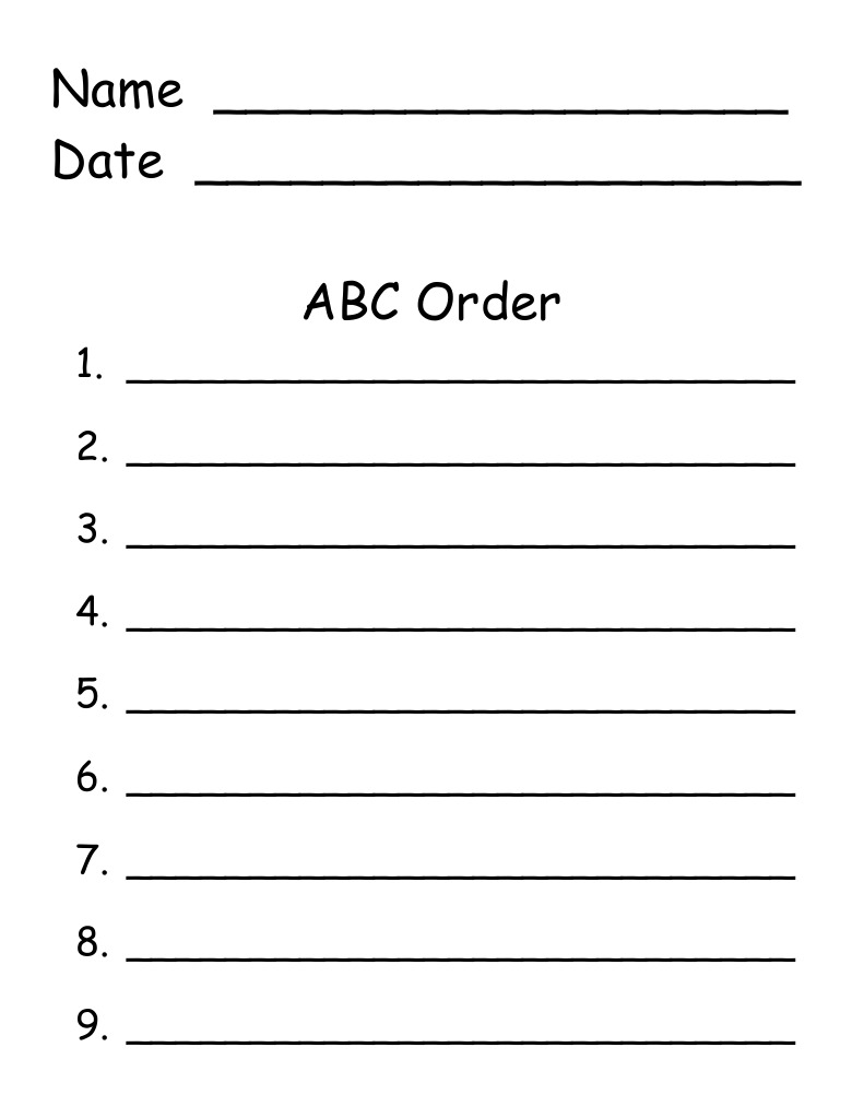 ABC Order | PDF