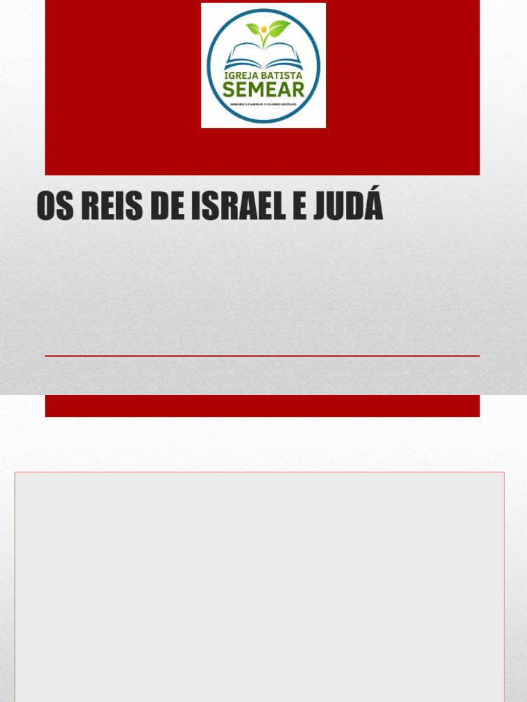 E.B.OS.REIS.DE.ISRAEL.E.JUDÁ.19.02 | PDF | Samuel | Livro dos Juízes
