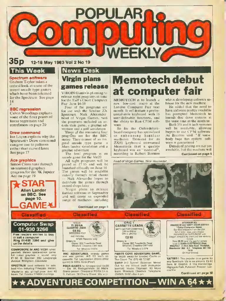 PopularComputing Weekly Issue 1983-05-12 | PDF | Personal Computers ...
