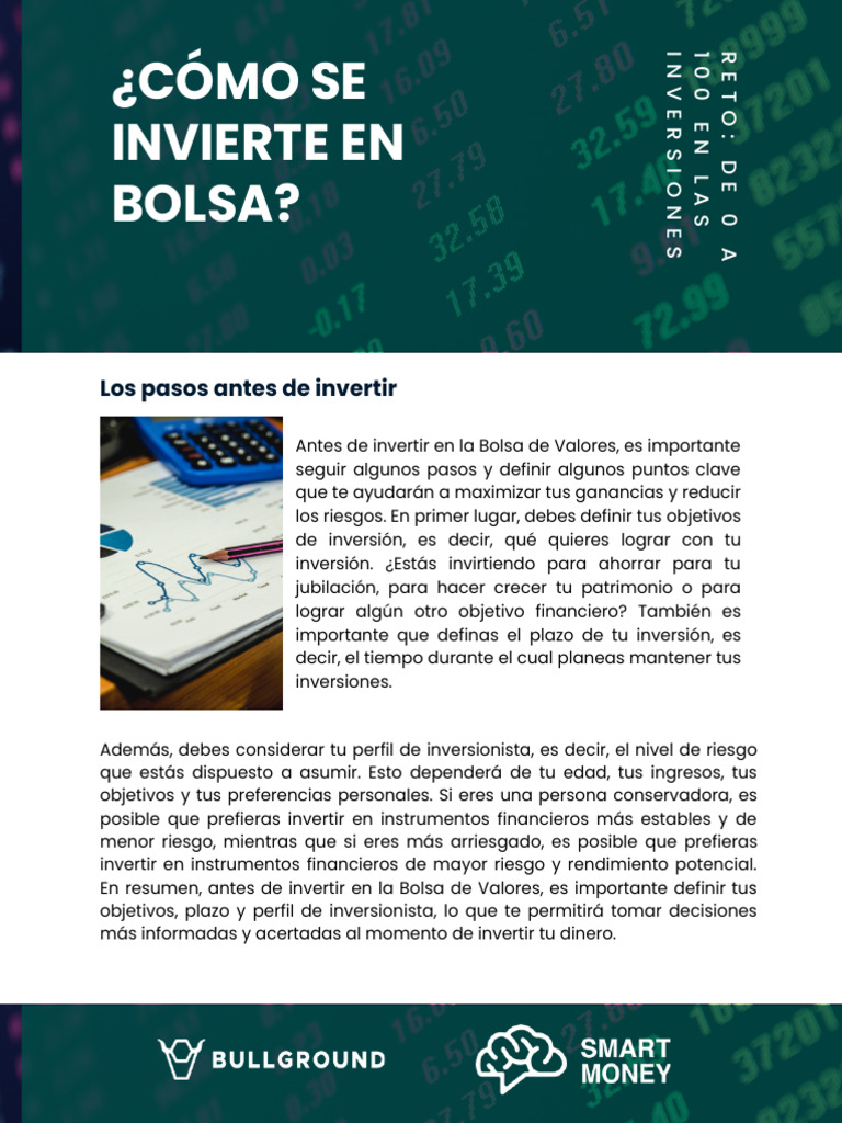 Guía para invertir en la bolsa | PDF
