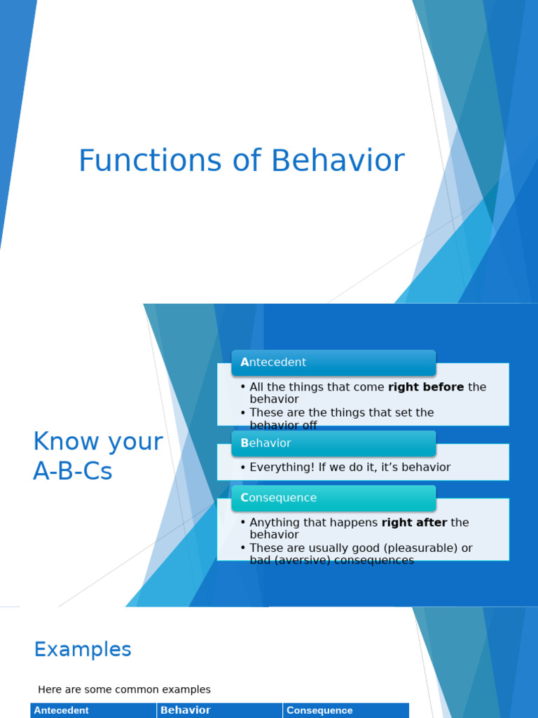 Understanding ABCs of Behavior Functions | PDF | Behavior ...