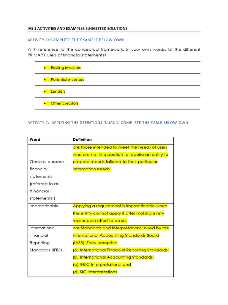 IAS 1 Financial Statement Examples | PDF | International Financial ...