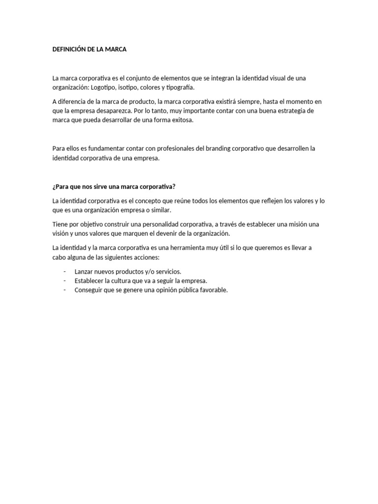 Importancia de la Marca Corporativa | PDF