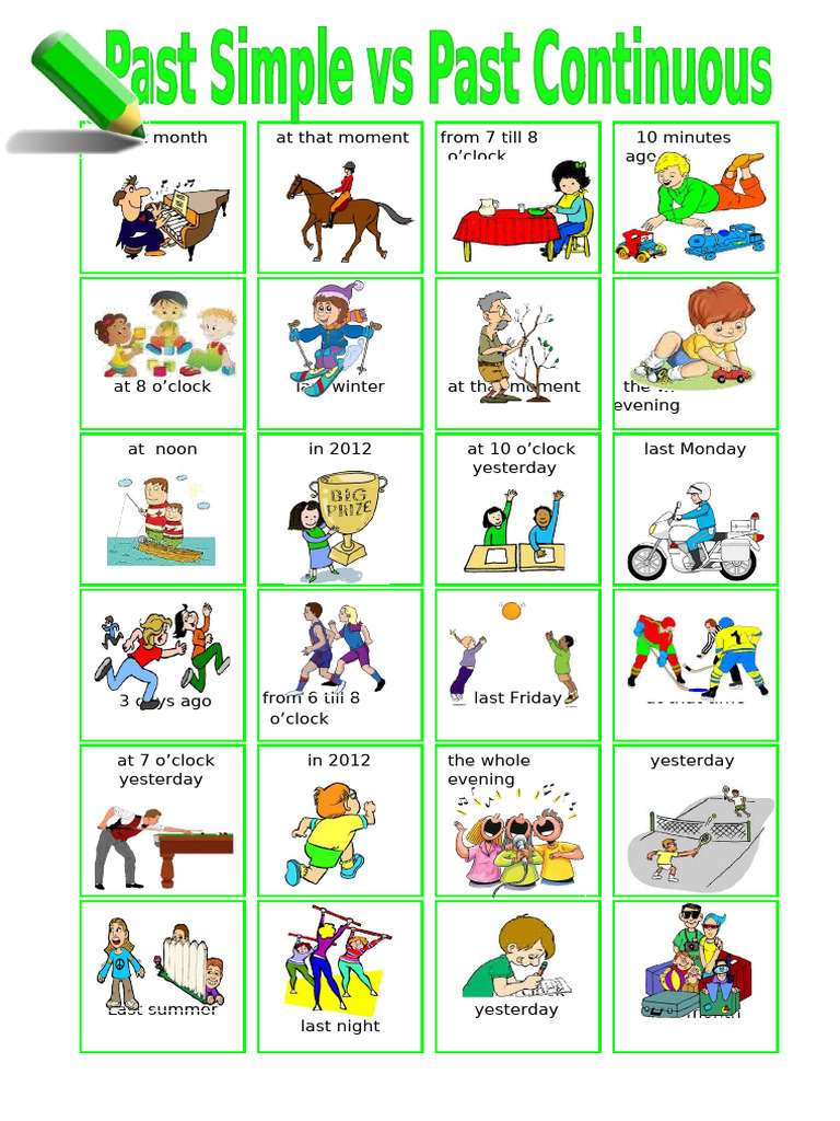 Past Simple Vs Past Continuous Fun Activities Games Grammar Drills ...