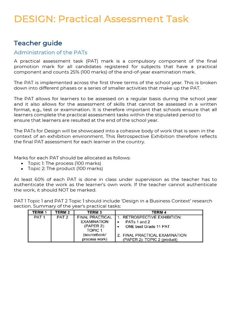 DBE PAT Brief PAT 1 | PDF | Drawing | Usability