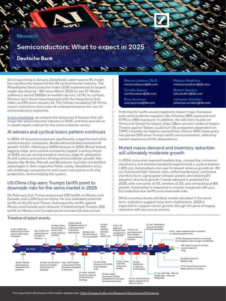 Semiconductors What To Expect in 2025 | PDF | Computer Hardware ...