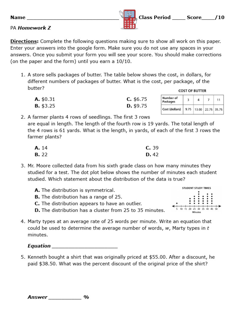 PA Homework Z | PDF