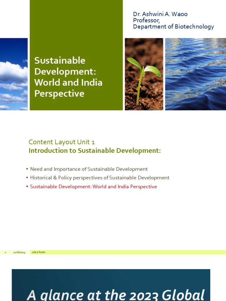 3 Sustainable Development World and India | PDF | Sustainability ...