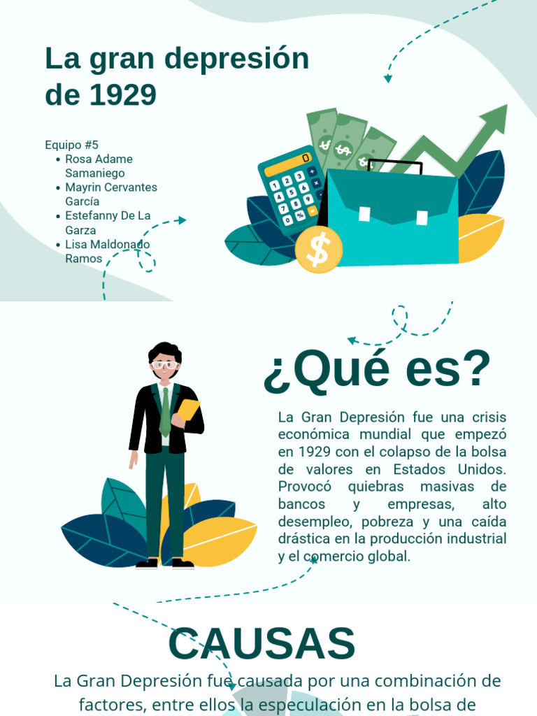 Causas y consecuencias de la Gran Depresión | PDF | Gran depresion ...