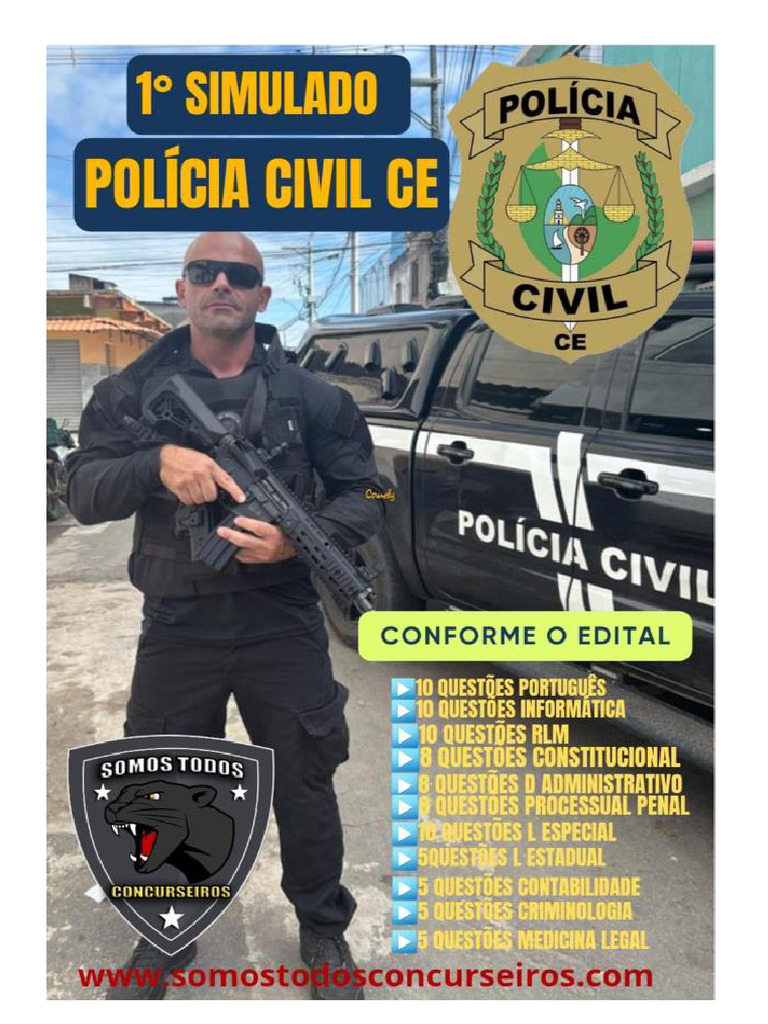 Simulados para Polícia Civil CE 2025 | PDF | Administração pública ...