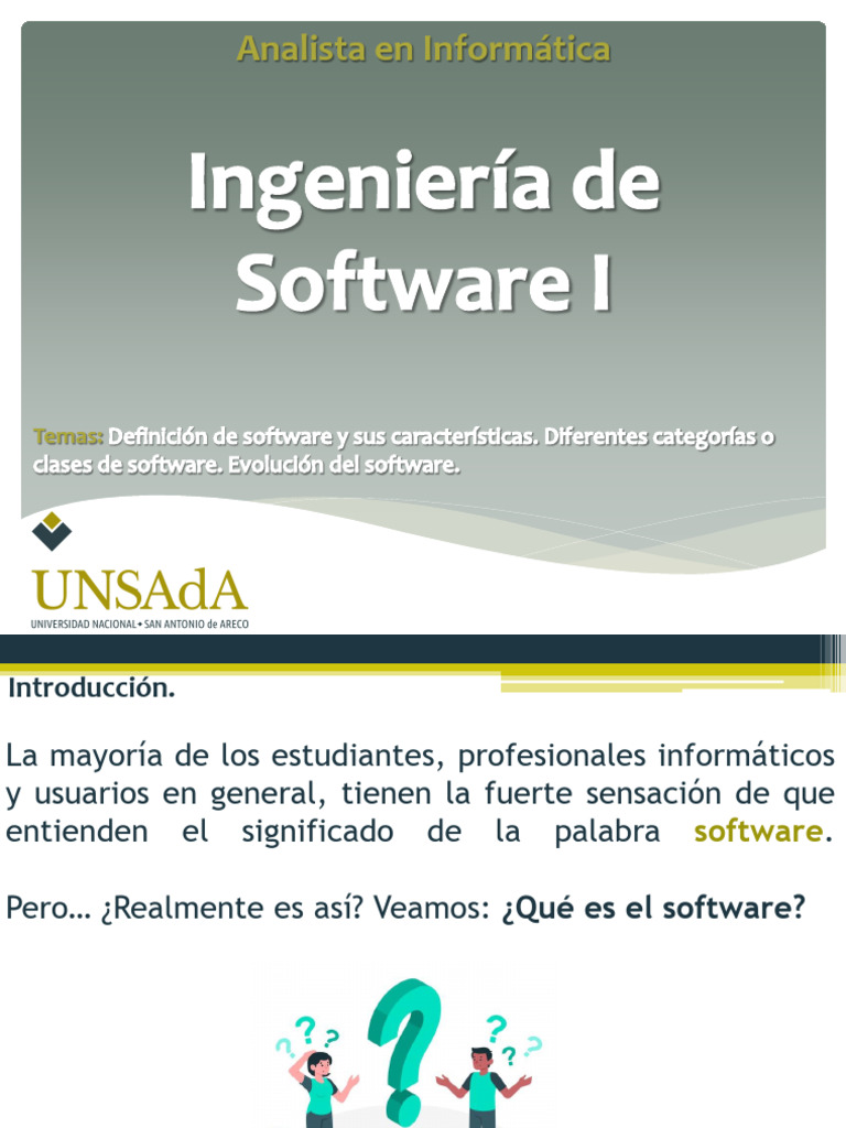 Definición y características del software | PDF | Software | Software ...