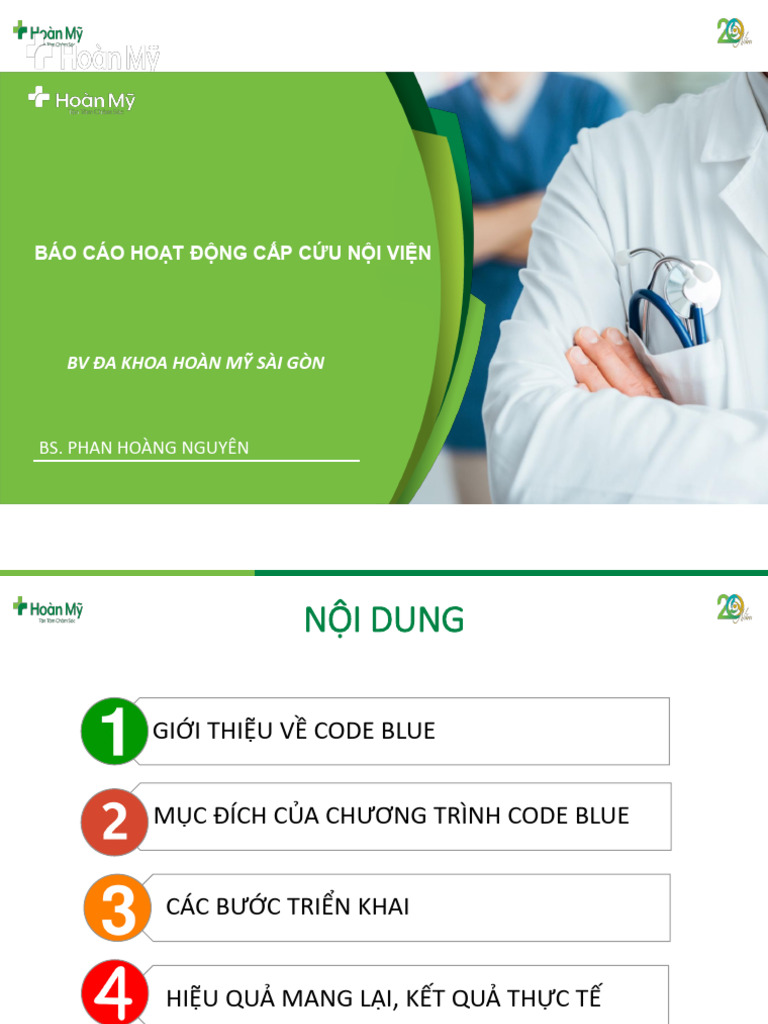 CẤP CỨU NỘI VIỆN CODE BLUE BV HOÀN MỸ | PDF