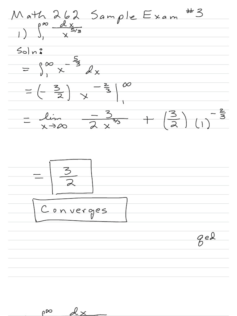 Math 262 Sample Exam Solutions | PDF | Mathematics