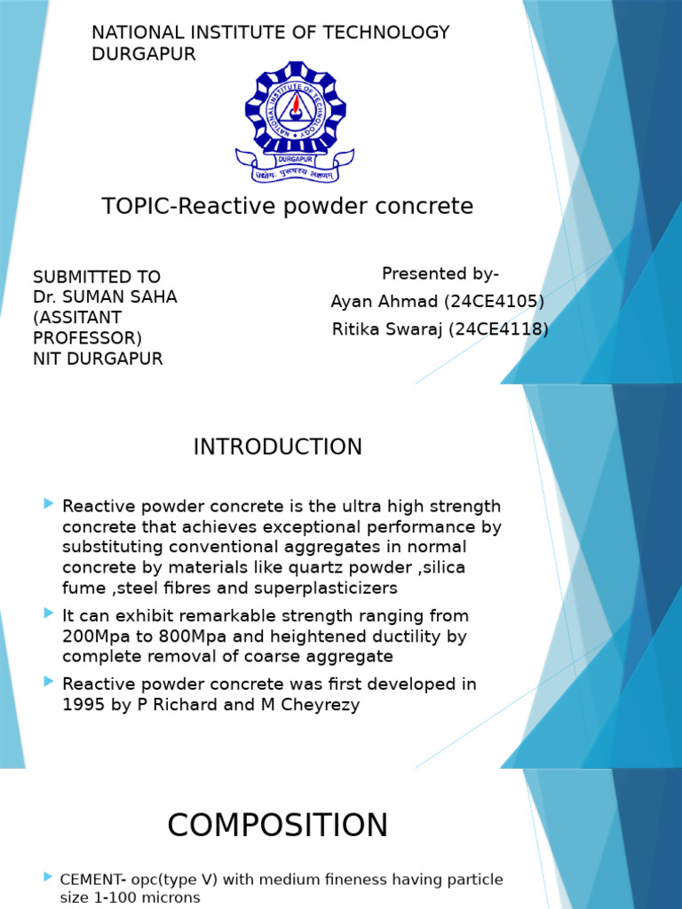 Reactive Powder Concrete | PDF | Concrete | Cement
