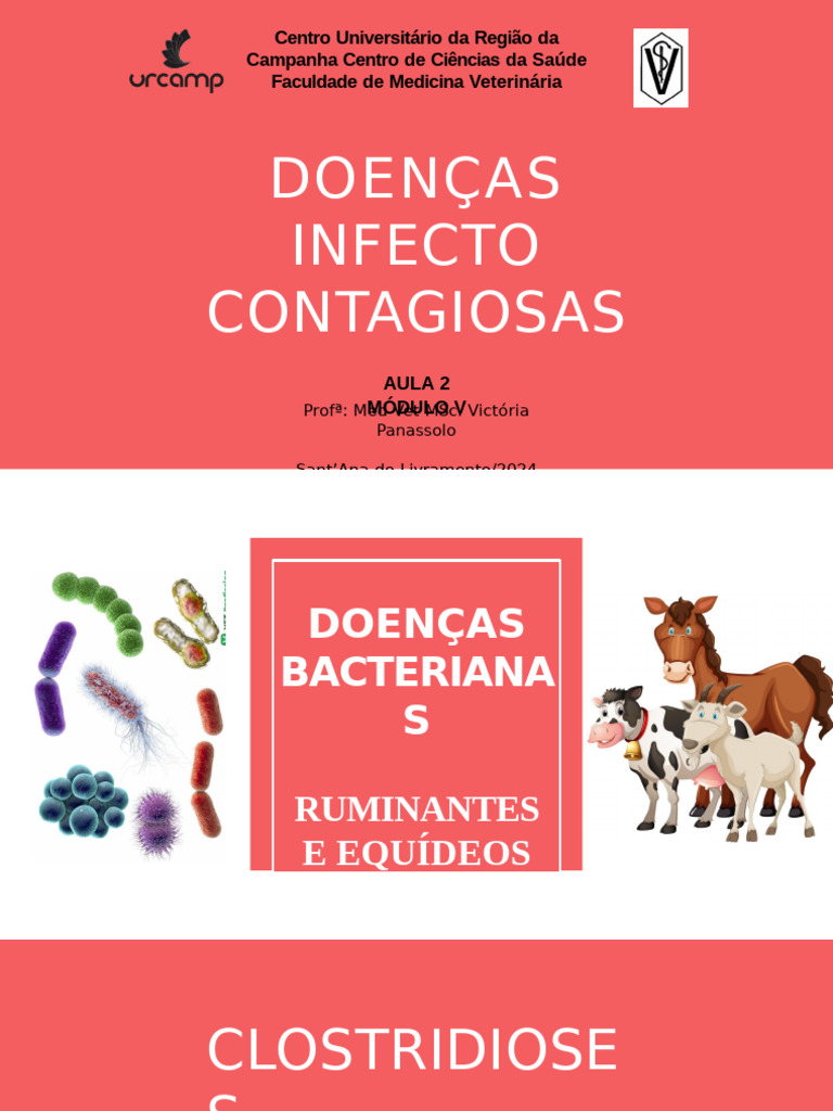 Doenças infecto aula 2 | PDF | Antraz | Especialidades médicas