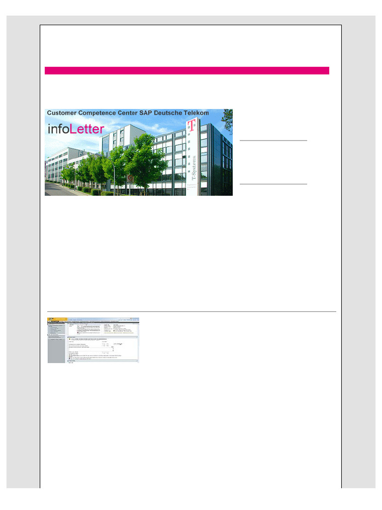 CCC SAP DT-infoLetter - SAP Internet Account Beantragen | PDF