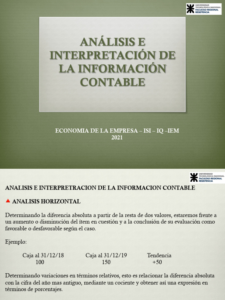 1.4. Informes Contables. Analisis e Interpretacion | PDF | Capital de ...