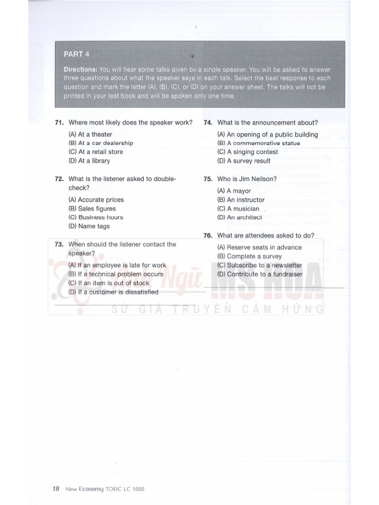 Part 4 - Test 1 - LC | PDF